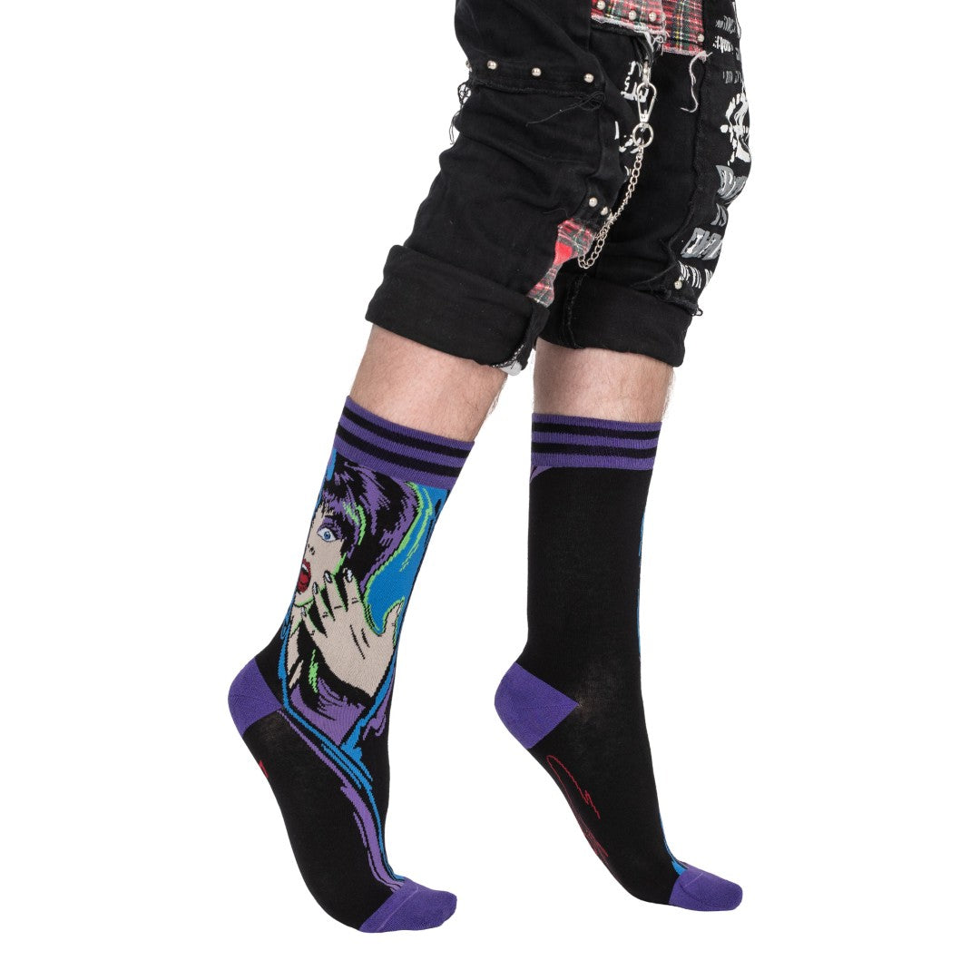 Elvira Unpleasant Dreemz Crew Socks from FootClothes