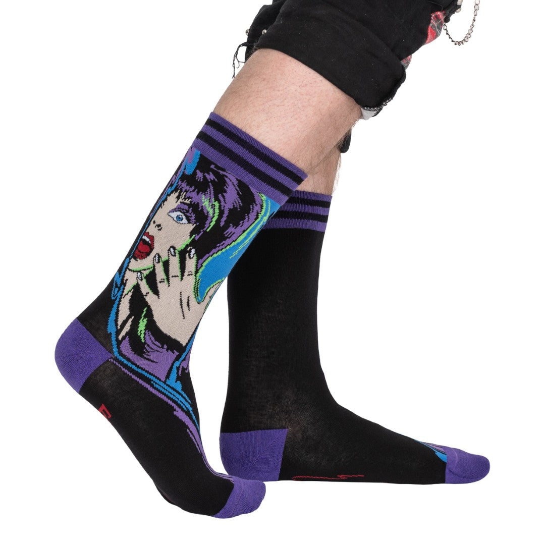 Elvira Unpleasant Dreemz Crew Socks from FootClothes