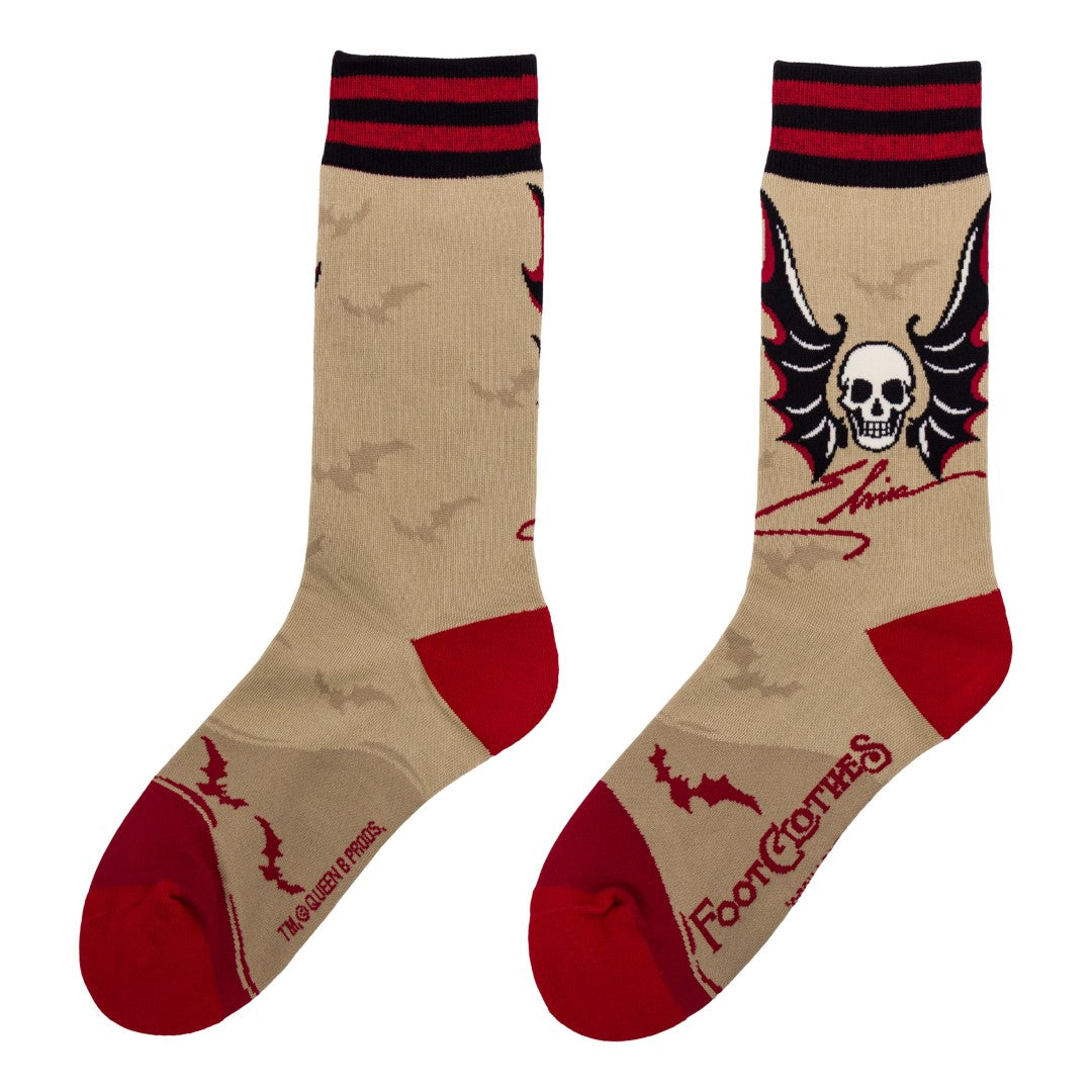 Elvira Cruel Ink Crew Socks from FootClothes