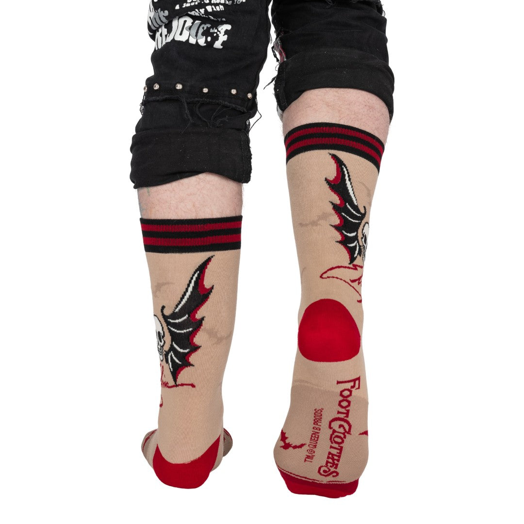 Elvira Cruel Ink Crew Socks from FootClothes