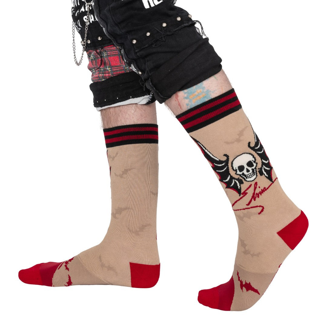 Elvira Cruel Ink Crew Socks from FootClothes