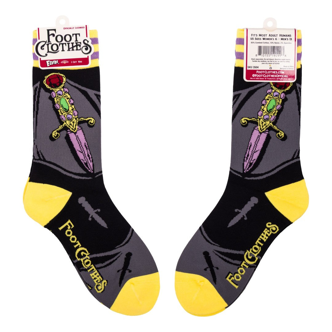 Elvira I Cut You Crew Socks from FootClothes