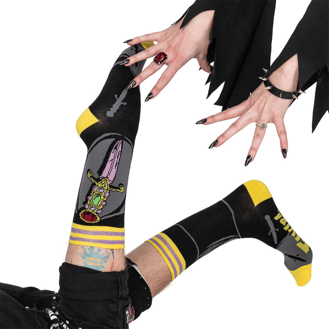 Elvira I Cut You Crew Socks from FootClothes