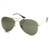 Limited Dead Stock Glass Lens Classic Metal Military Aviator Sunglasses 1042 from zeroUV