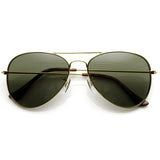 Limited Dead Stock Glass Lens Classic Metal Military Aviator Sunglasses 1042 from zeroUV