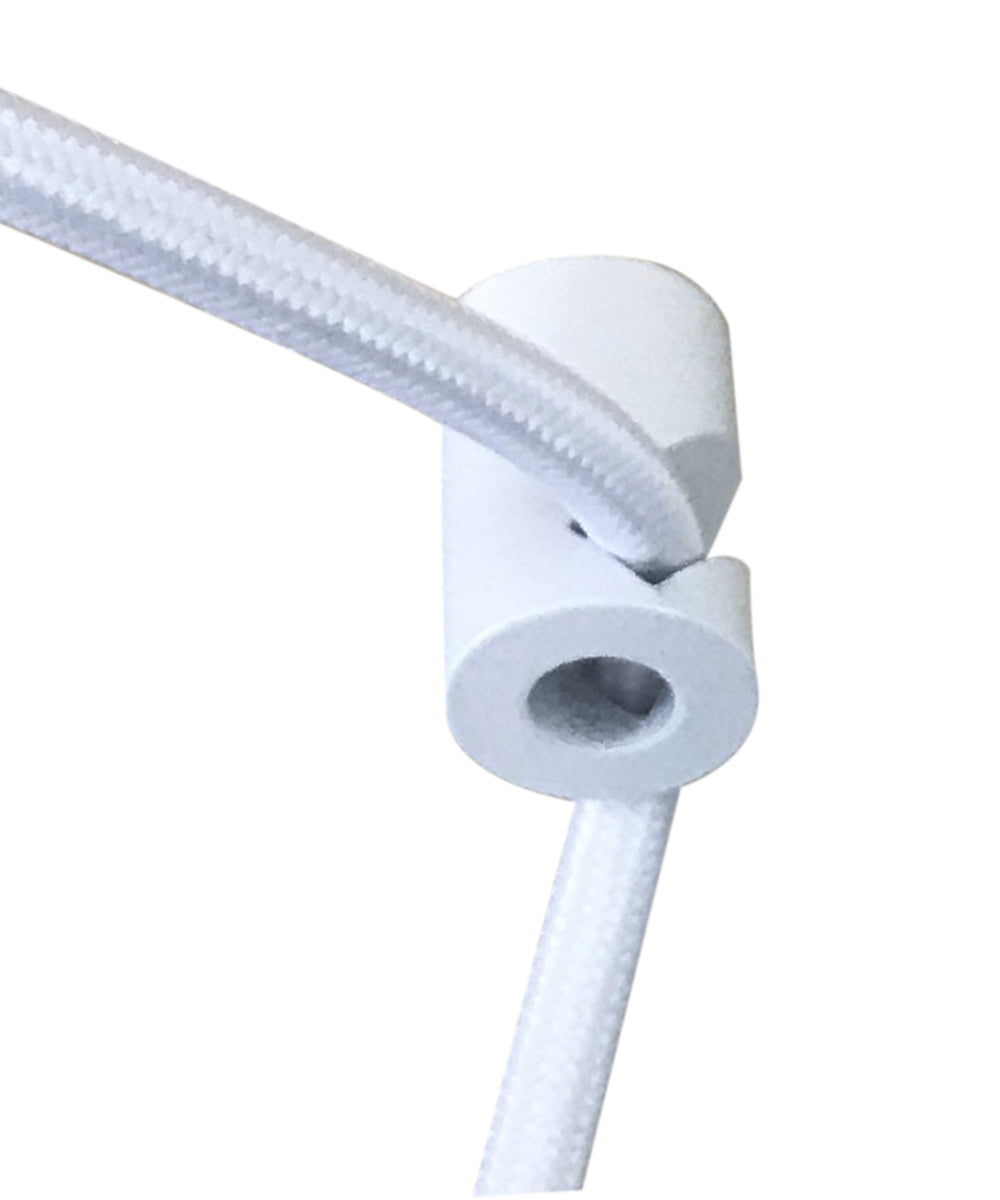 Light Swag Plug-In Pendant 10"W 2  Light Textured Oatmeal with Diffuser White Cord From LampsUSA