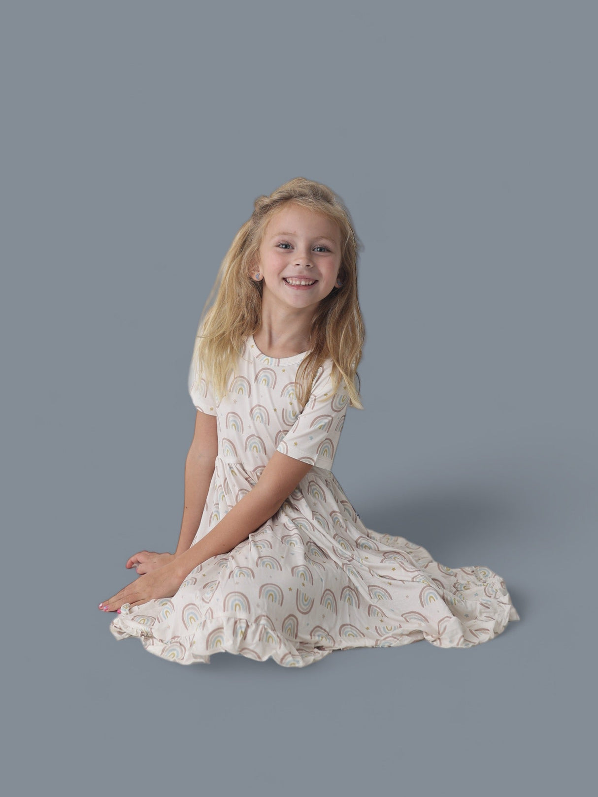 EXCLUSIVE RALEIGH'S RAINBOWS DREAM RUFFLE DRESS from DREAM BIG LITTLE CO