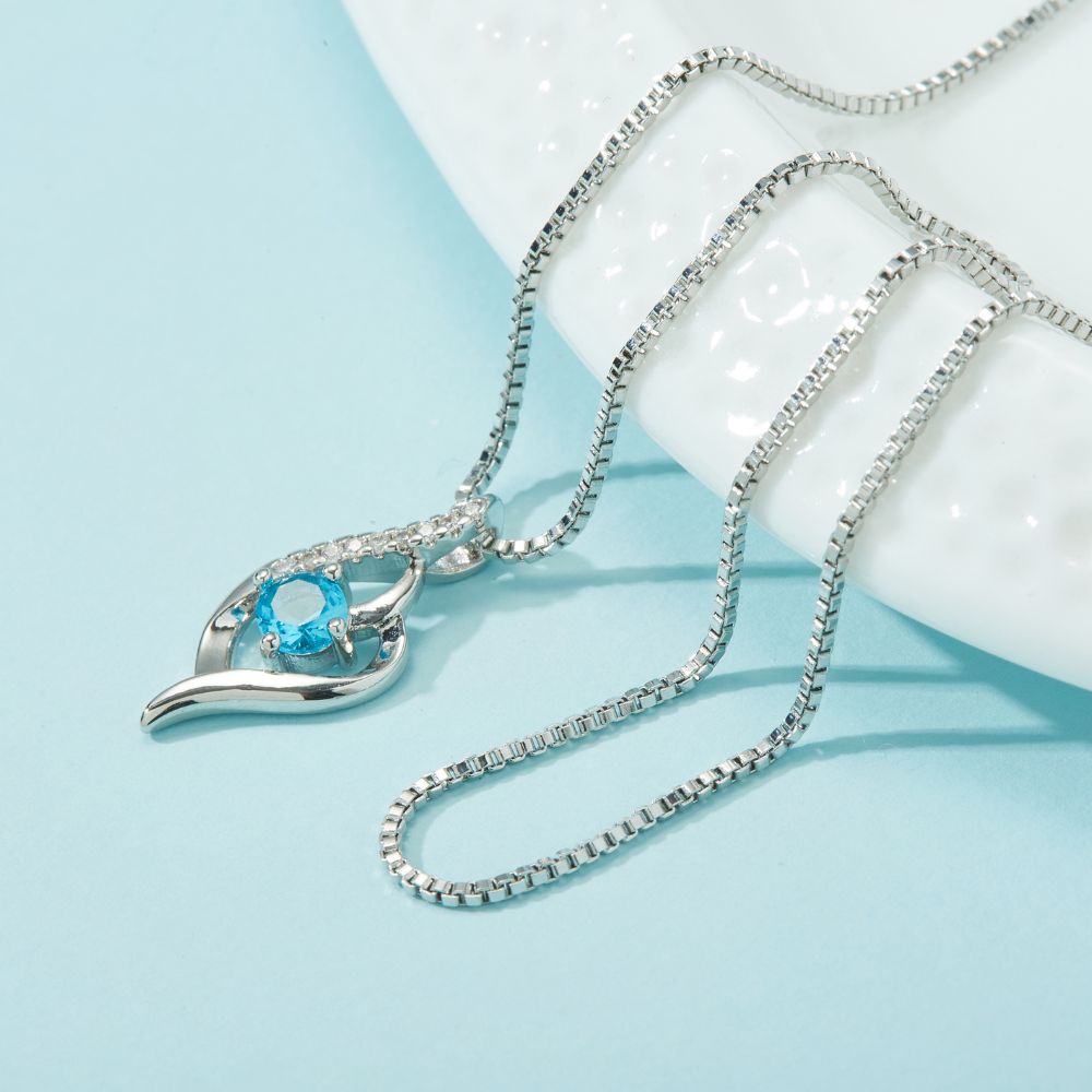 BLUE DIAMOND PENDANT NECKLACE from Ashlen