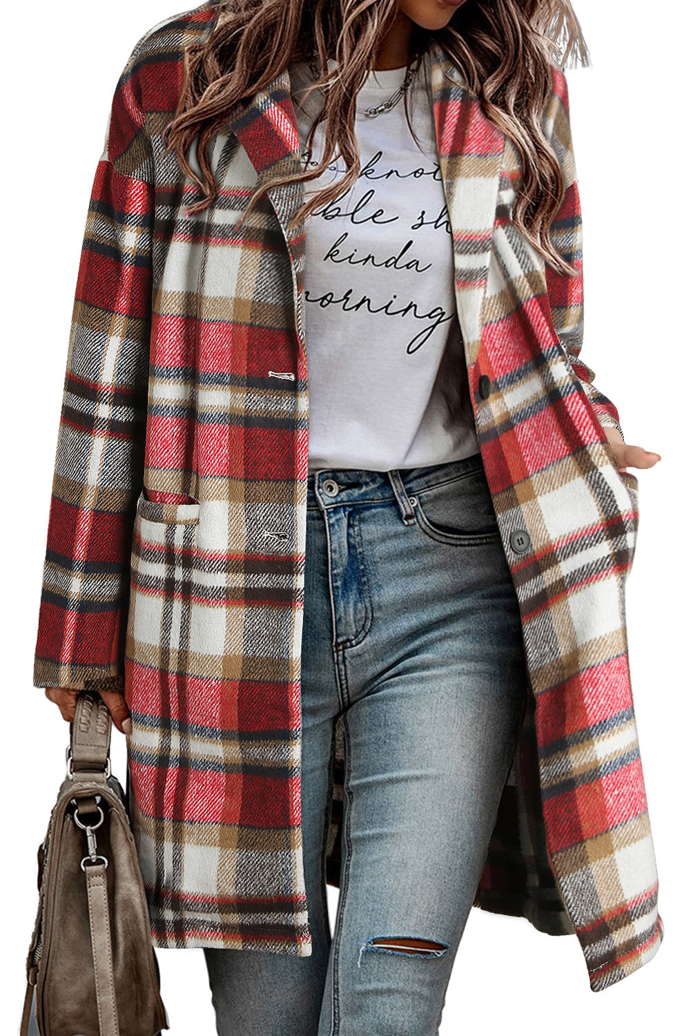 Casual Plaid Coat from MsDressly