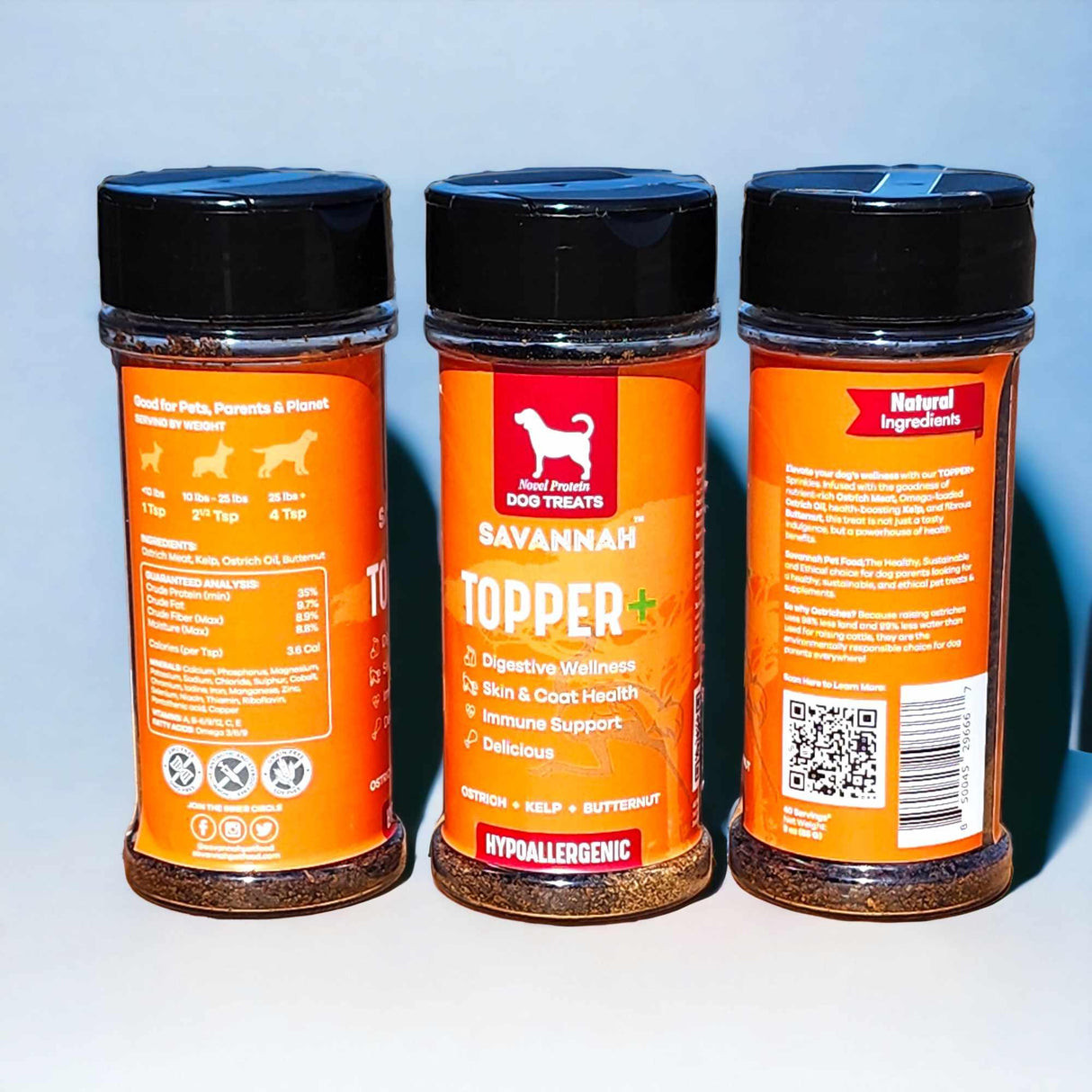 Topper Plus: Ostrich & Butternut (3oz) – The Flavor-Packed Superfood Boost for Your Dog's Kibble from Savannah Pet Food