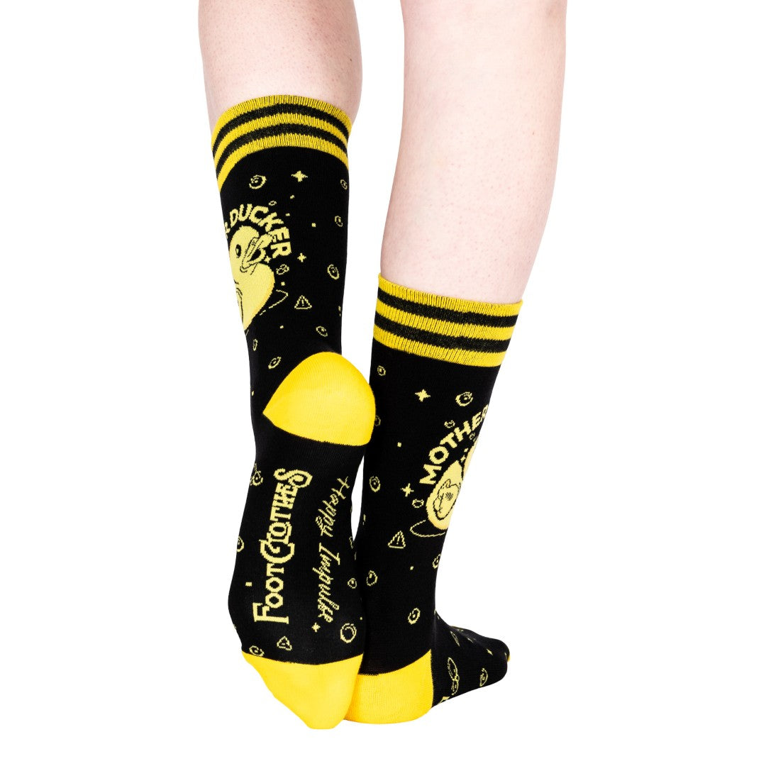 Mother Ducker Crew Socks from FootClothes