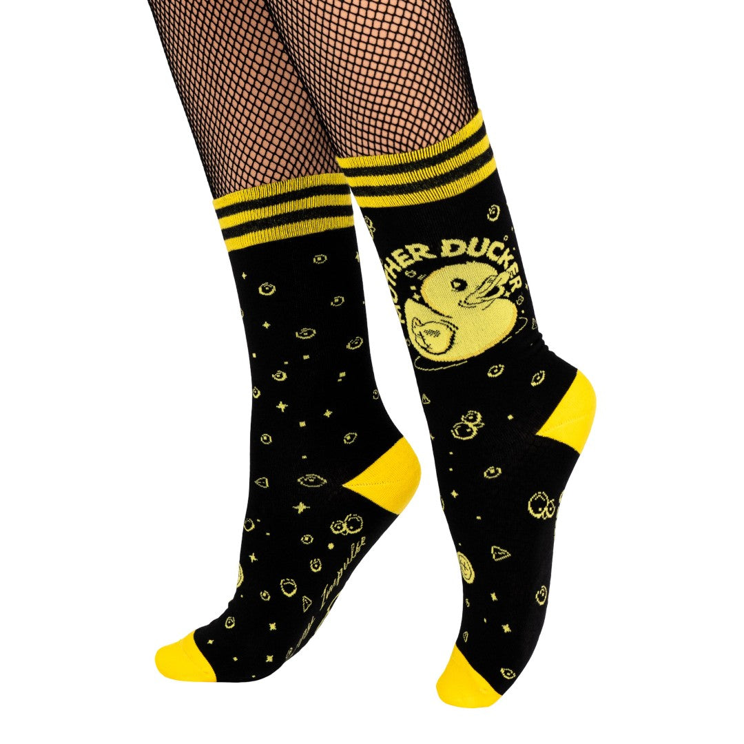 Mother Ducker Crew Socks from FootClothes