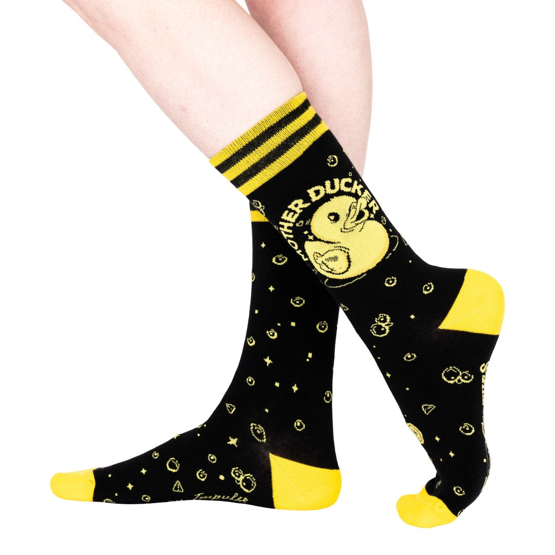 Mother Ducker Crew Socks from FootClothes