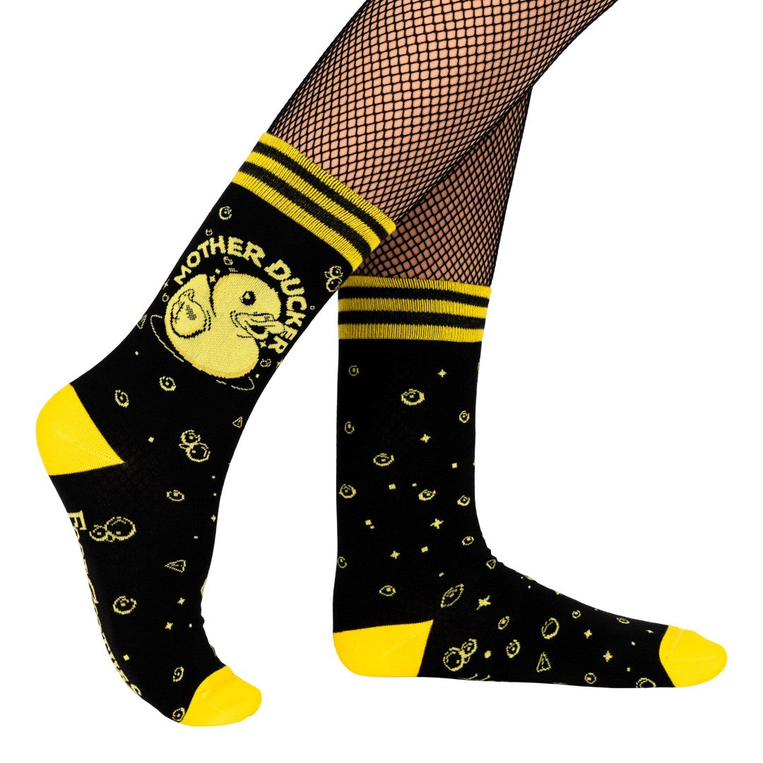 Mother Ducker Crew Socks from FootClothes