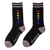 Pride Pixel Hearts Crew Socks from FootClothes