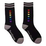 Pride Pixel Hearts Crew Socks from FootClothes