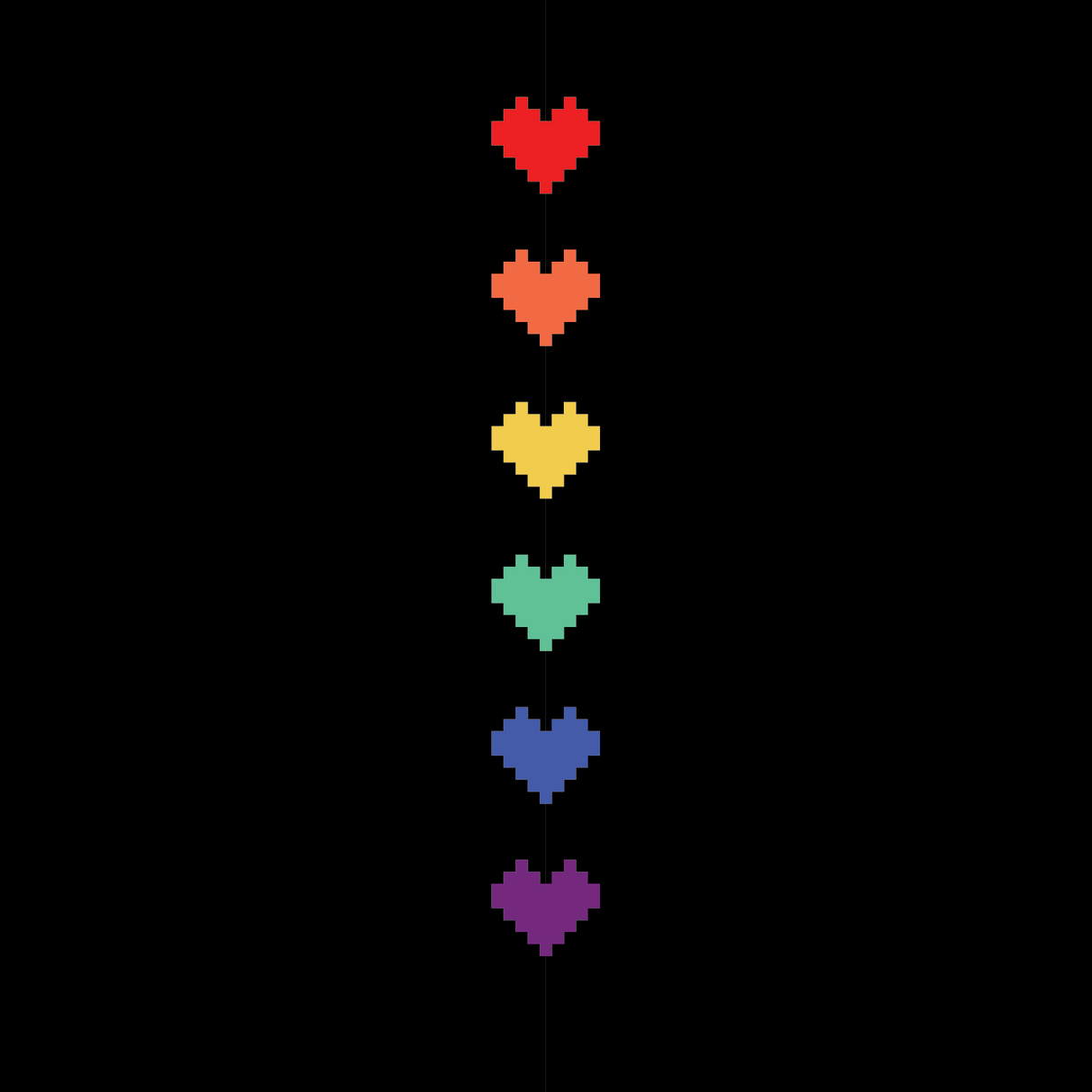 Pride Pixel Hearts Crew Socks from FootClothes