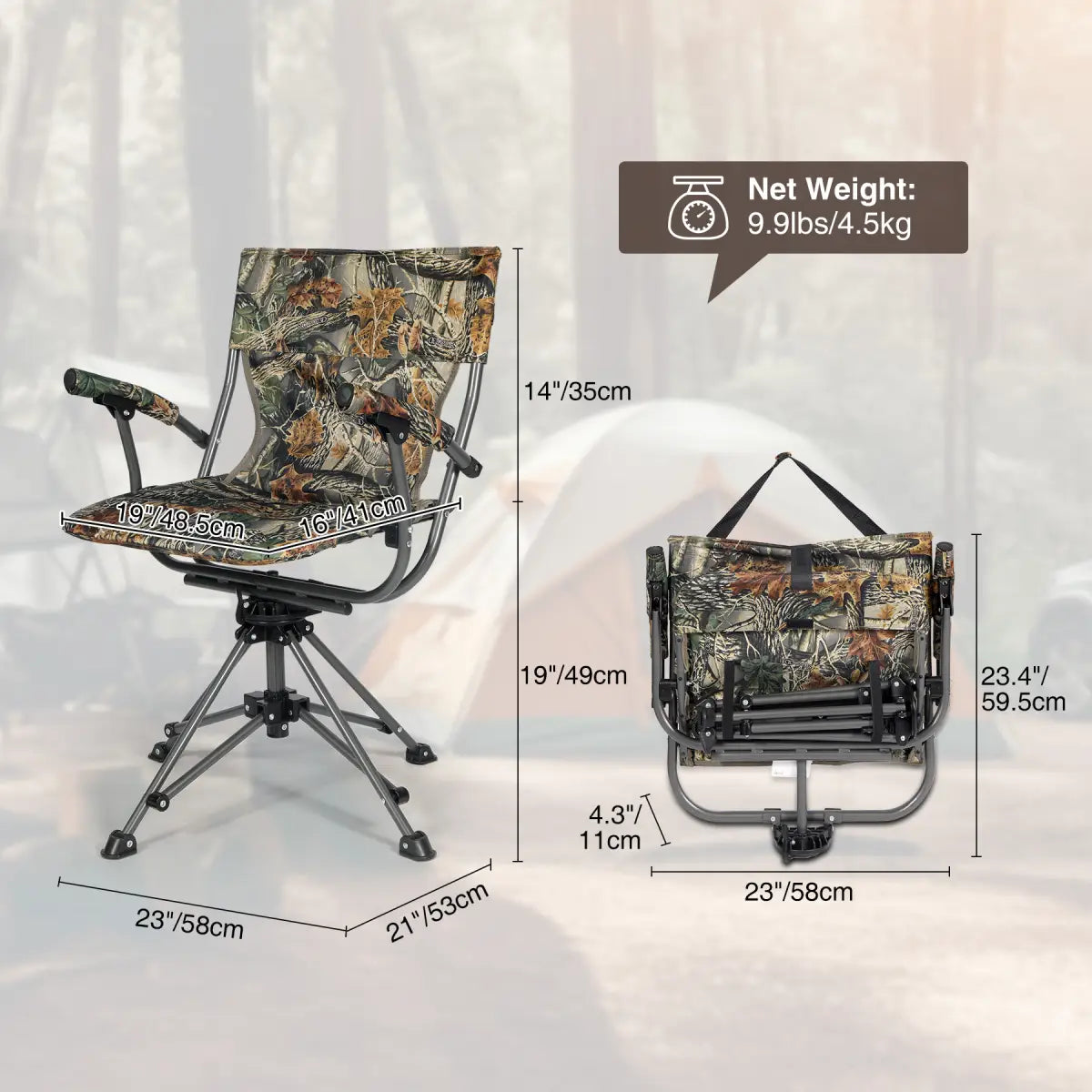REDCAMP 360 Degree Swivel Hunting Chair for Blinds From Redcamp
