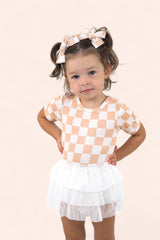 SANDY CHECKERS DREAM BOW HAIR CLIPS from DREAM BIG LITTLE CO