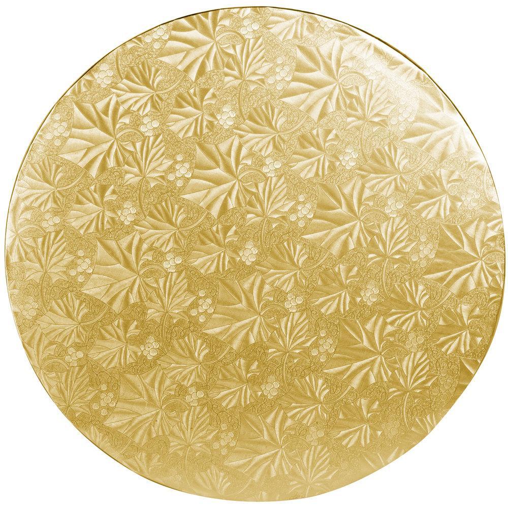 Cake Board - 10" Rd Gold Wrap - (Foldunder) from Cake Craft Shoppe, LLC