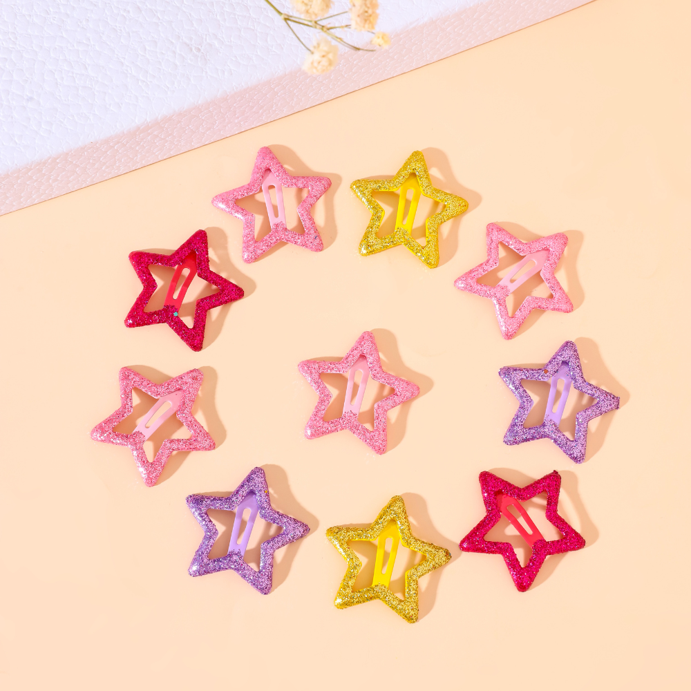 COLORFUL STAR HAIRPINS (Set of 5 Pairs) from Ashlen