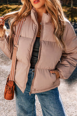 Kamila Zipper Quilted Puffer Jacket from Threaded Pear