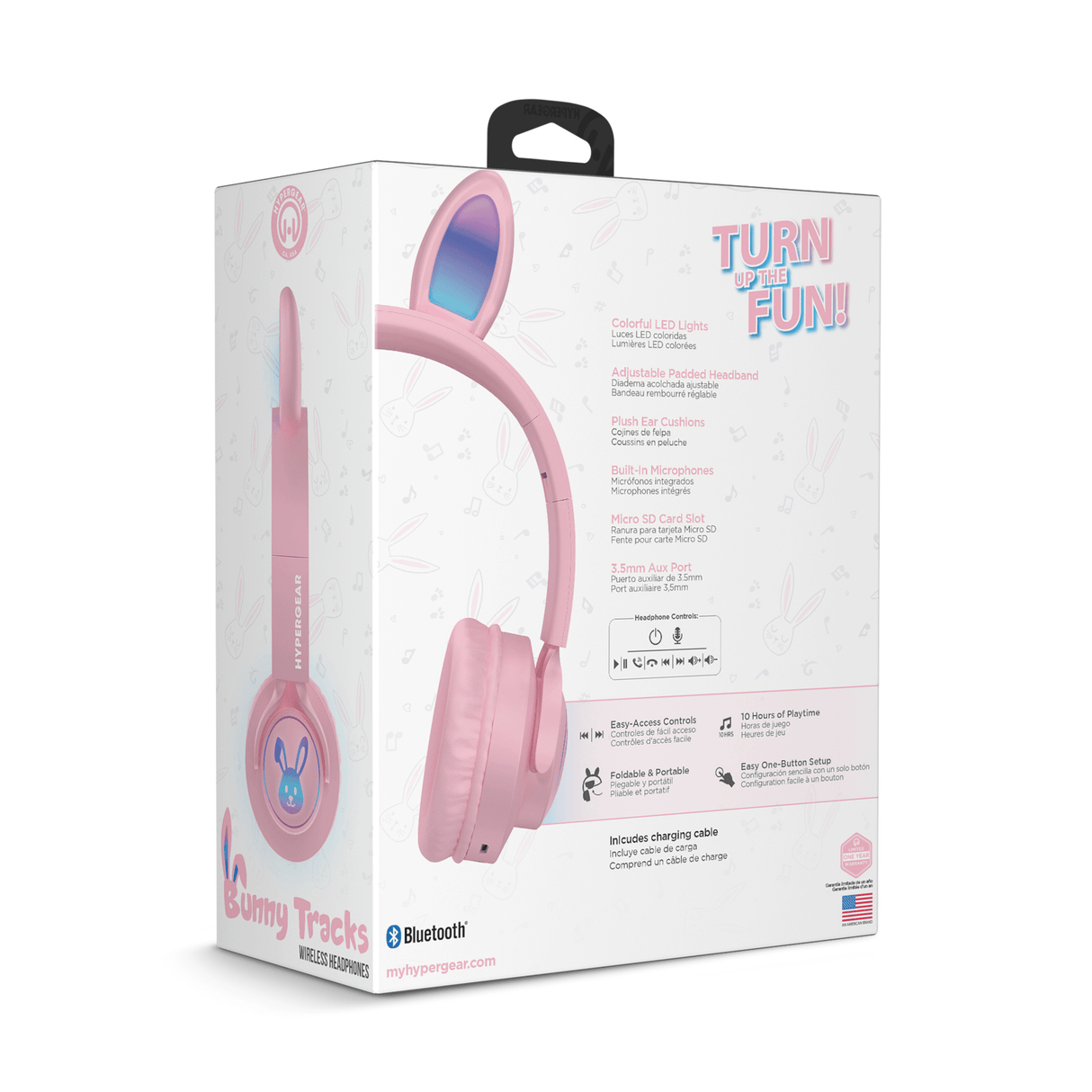 HyperGear Bunny Tracks Wireless Light-Up Headphones from Jupiter Gear Home