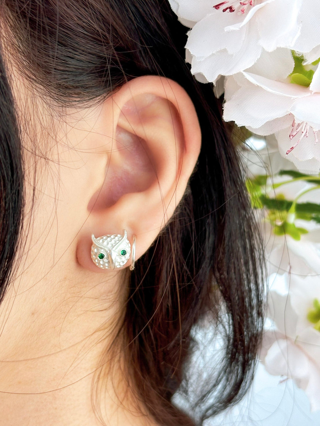 Azia Owl Stud Earrings from Ash & Rose