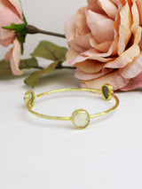 Three Stone Bangle Bracelet (size XS) from Ash & Rose