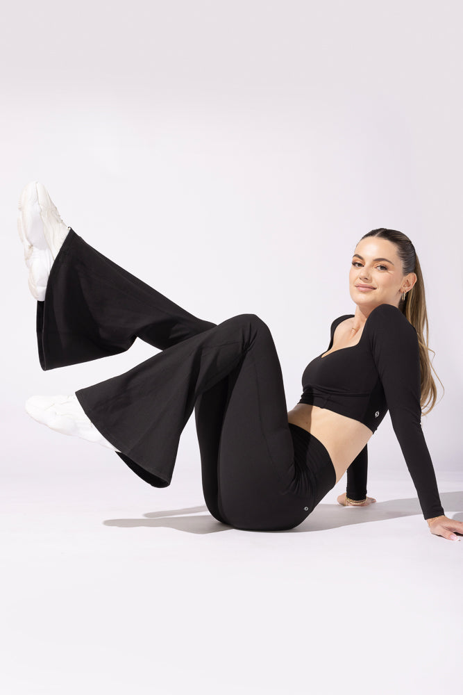 Supersculpt™ Bell Bottom with Pockets - Black from POPFLEX