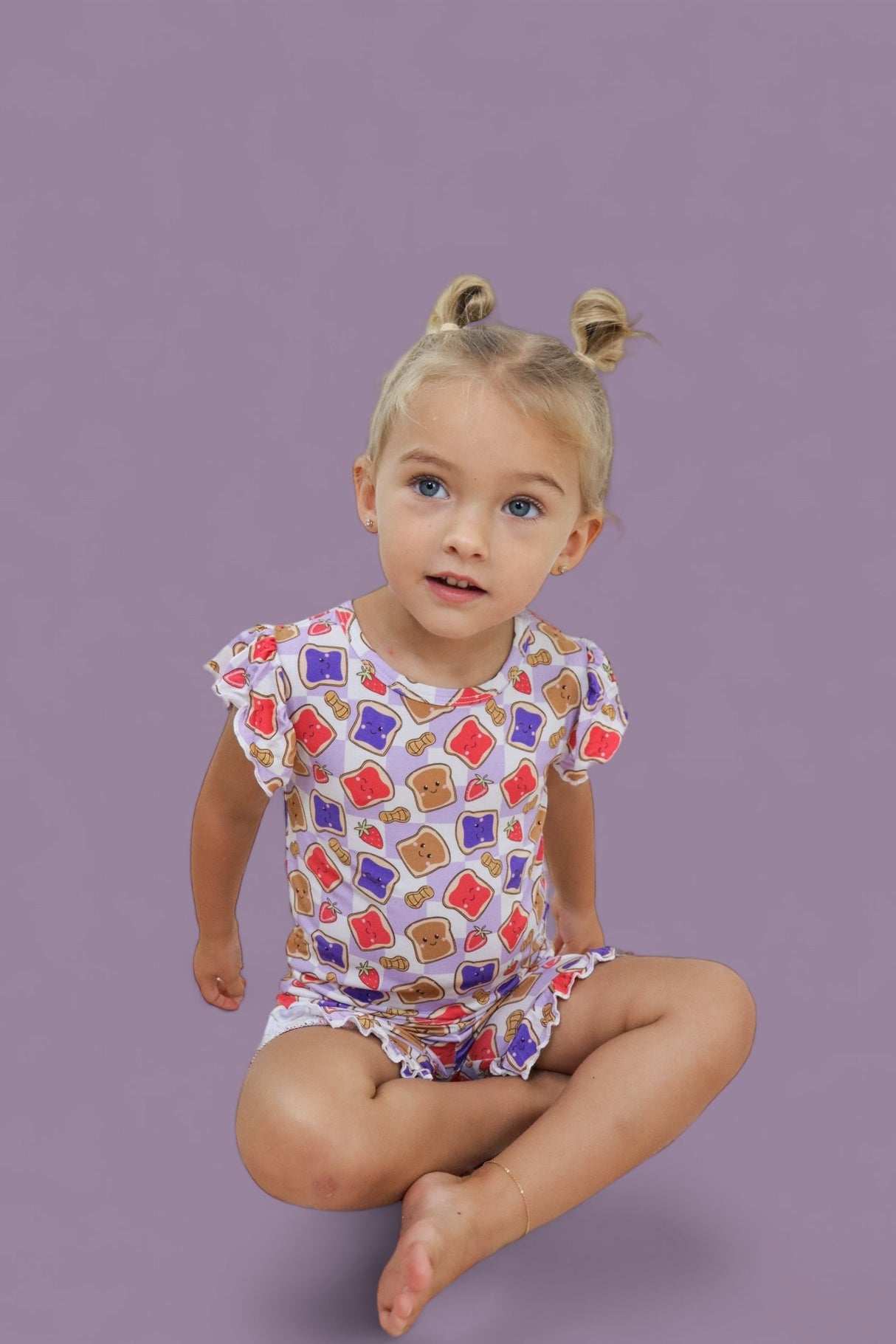 EXCLUSIVE PEANUT BUTTER JELLY TIME DREAM RUFFLE SHORT SET from DREAM BIG LITTLE CO