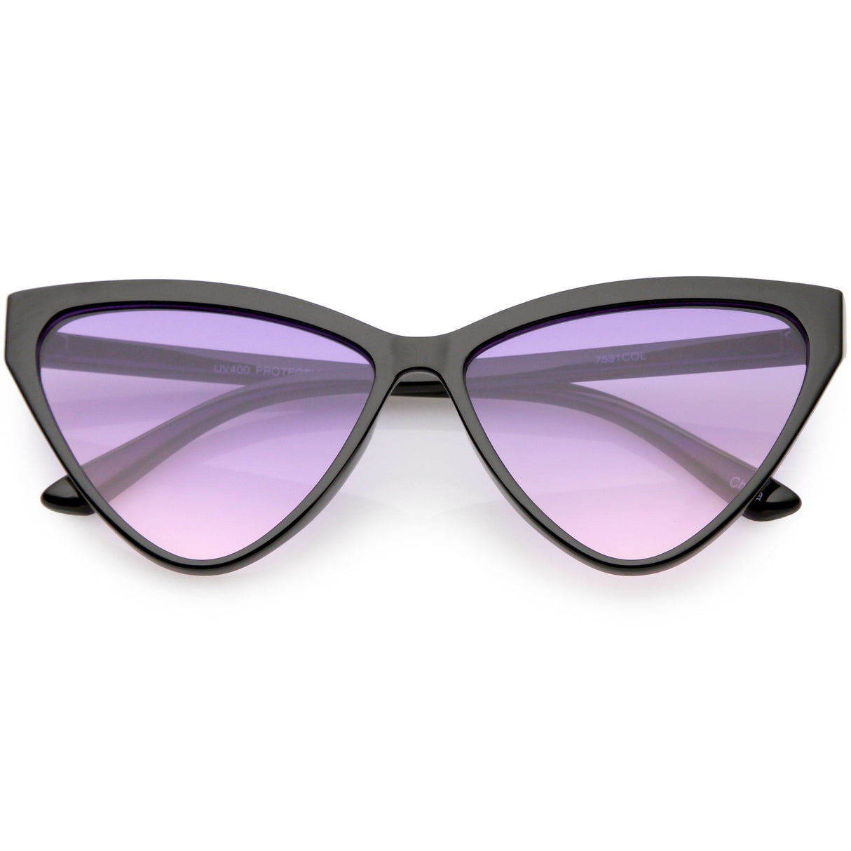 Women's Oversize High Tipped Color Tone Cat Eye Sunglasses C739 from zeroUV