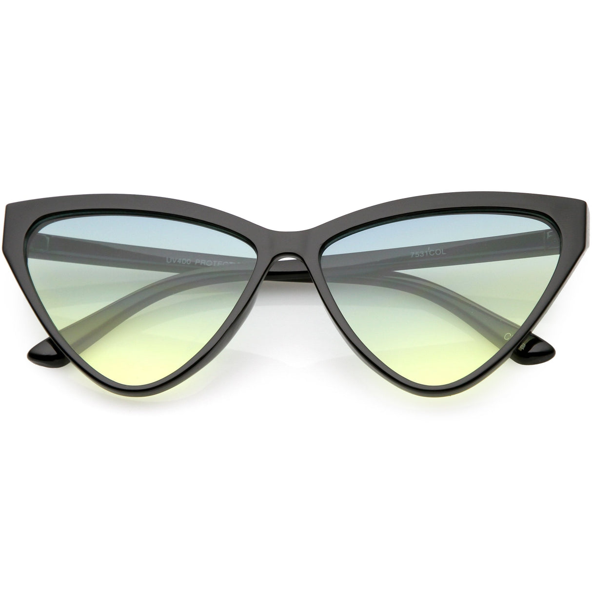 Women's Oversize High Tipped Color Tone Cat Eye Sunglasses C739 from zeroUV