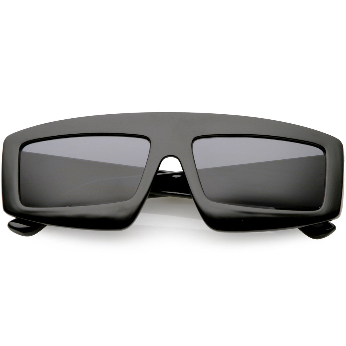 Futuristic Retro Rectangle Block Flat Lens Sunglasses C752 from zeroUV