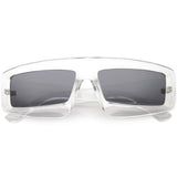 Futuristic Retro Rectangle Block Flat Lens Sunglasses C752 from zeroUV