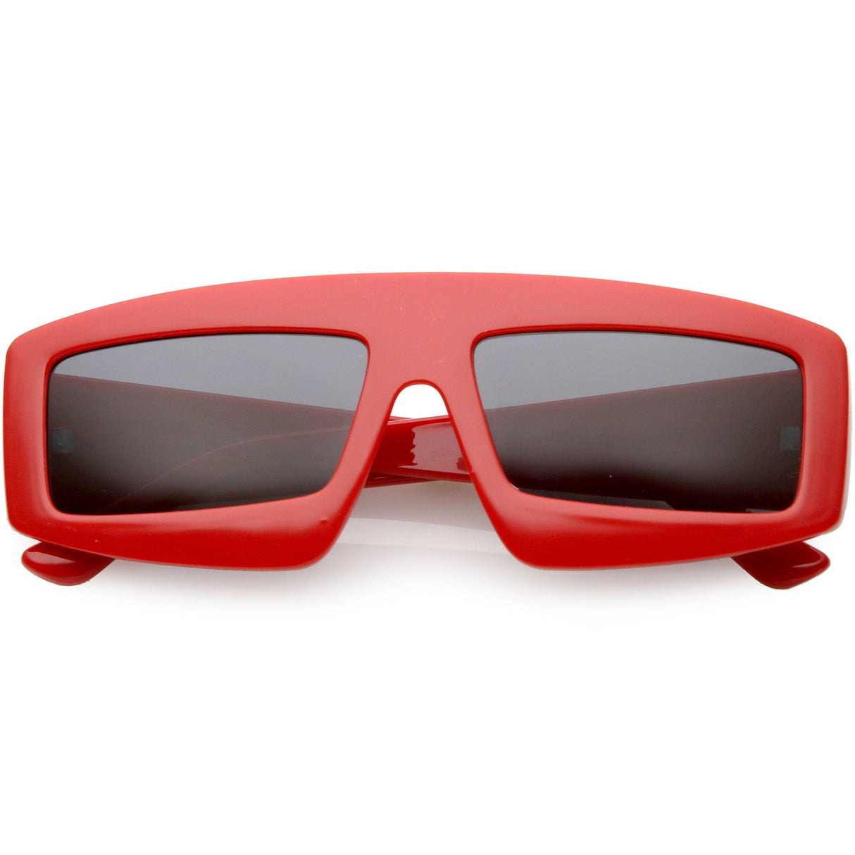 Futuristic Retro Rectangle Block Flat Lens Sunglasses C752 from zeroUV