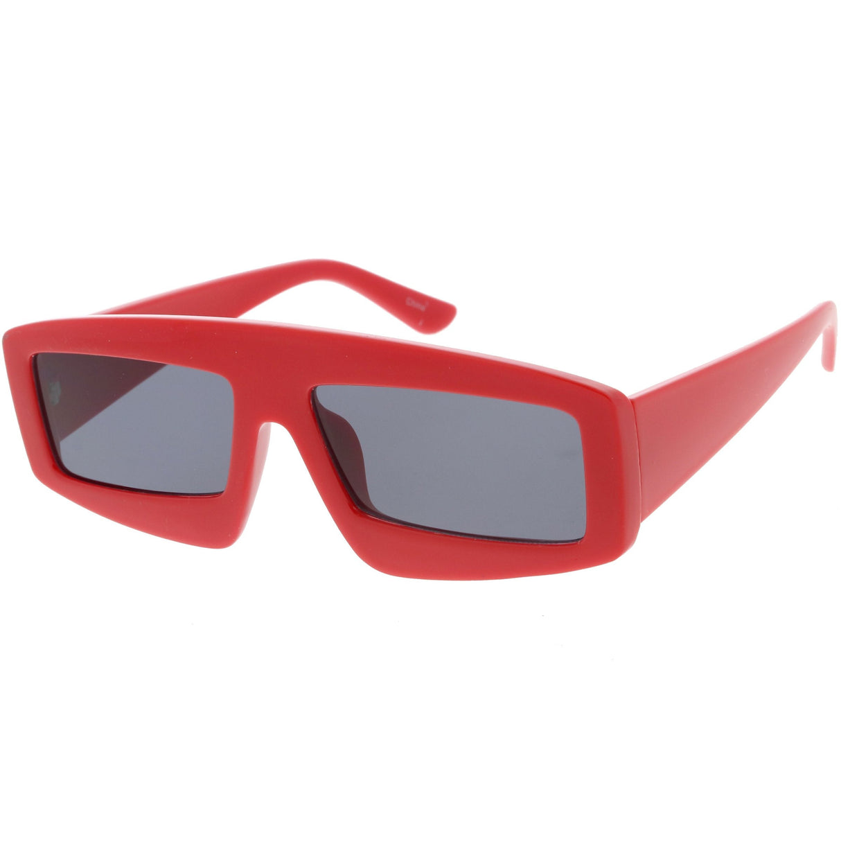 Futuristic Retro Rectangle Block Flat Lens Sunglasses C752 from zeroUV