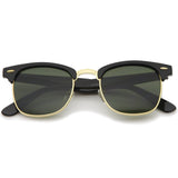 Indie Half Frame Horned Rim Vintage Inspired Sunglasses 2934 from zeroUV
