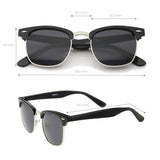 Indie Half Frame Horned Rim Vintage Inspired Sunglasses 2934 from zeroUV