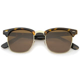 Indie Half Frame Horned Rim Polarized Lens Sunglasses 2936 from zeroUV