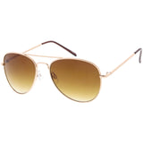 Medium Classic Retro Metal Frame Aviator Sunglasses 53mm 1372 from zeroUV