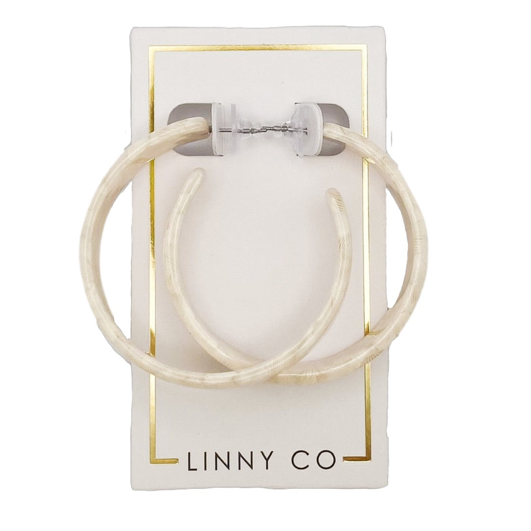 Ashley - Medium - White Shell from Shop LINNY CO