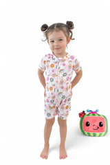 Dream Big Little Co x CoComelon JJ RAINBOW CHECKERS DREAM SHORTIE from DREAM BIG LITTLE CO