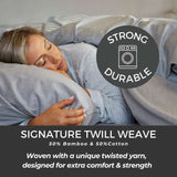 Bamboo Cotton Bed Sheets - Silver from BedVoyage