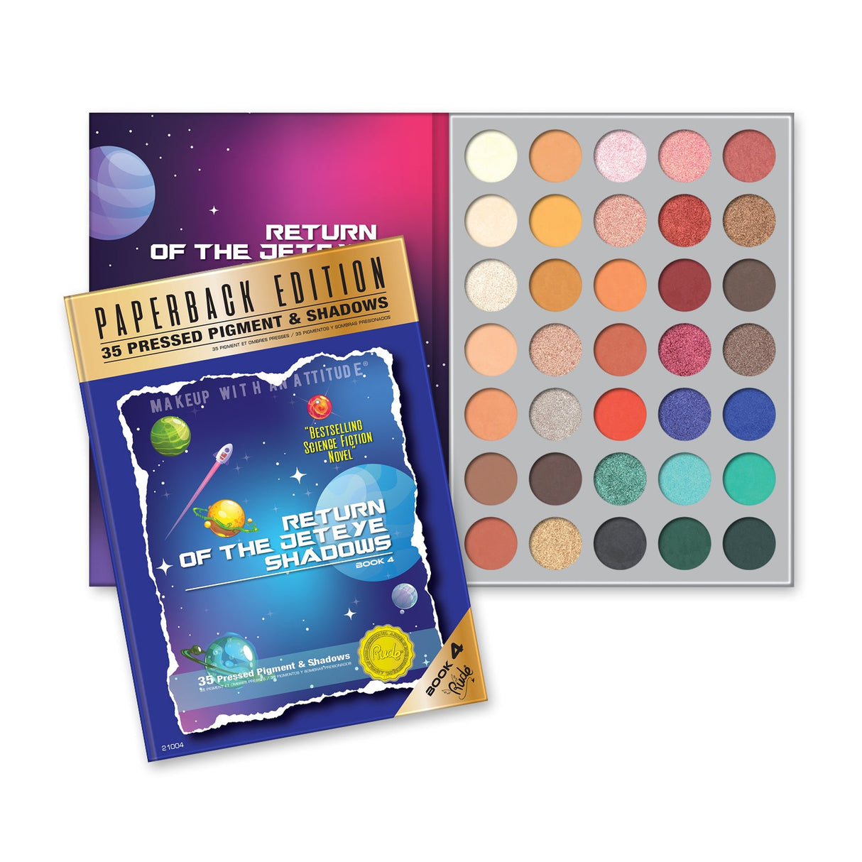 Return of the Jet Eyeshadow Palette - Paperback Edition from Rude Cosmetics