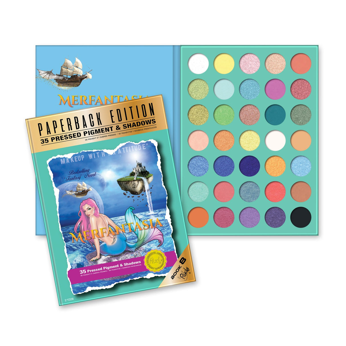 Merfantasia Eyeshadow Palette - Paperback Edition from Rude Cosmetics