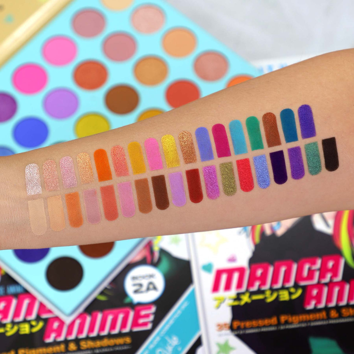 Manga Anime 35 Pressed Pigment & Shadows Book 2A from Rude Cosmetics