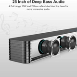 Norcent KB2020 Black Mamba Series 25" 120W Bluetooth Sound Bar with Sub-Woofer from Jupiter Gear Home