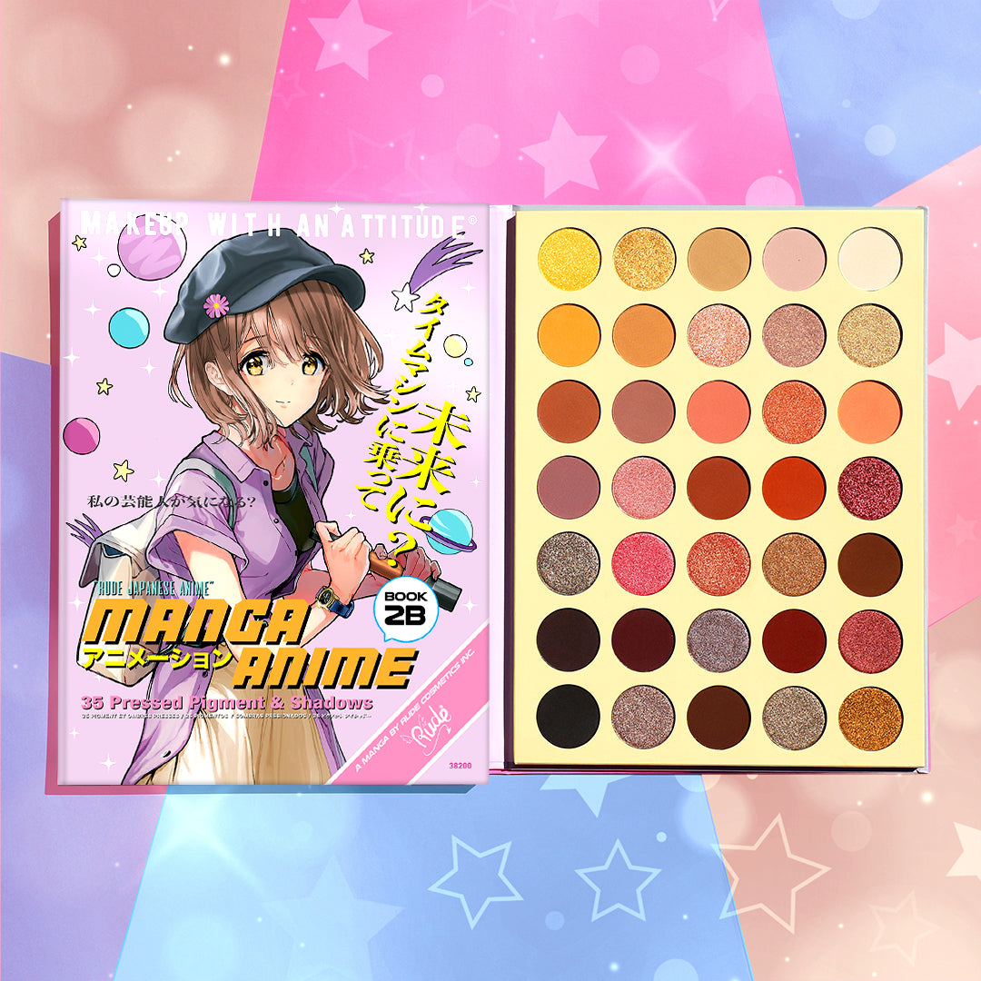 Manga Anime 35 Pressed Pigment & Shadows Book 2B from Rude Cosmetics