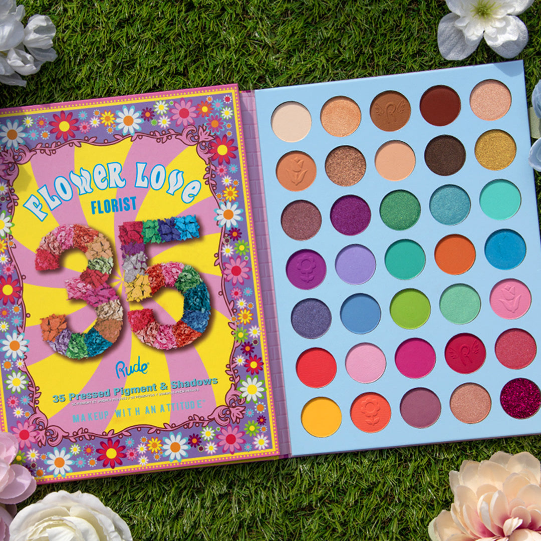 Flower Love 35 Pressed Pigment & Shadows - Florist from Rude Cosmetics